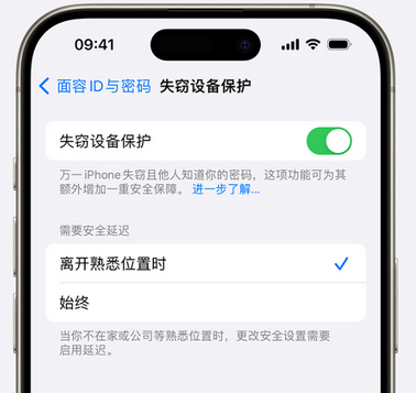 昌化镇苹果手机维修分享iOS17'失窃设备保护'功能是什么？ 