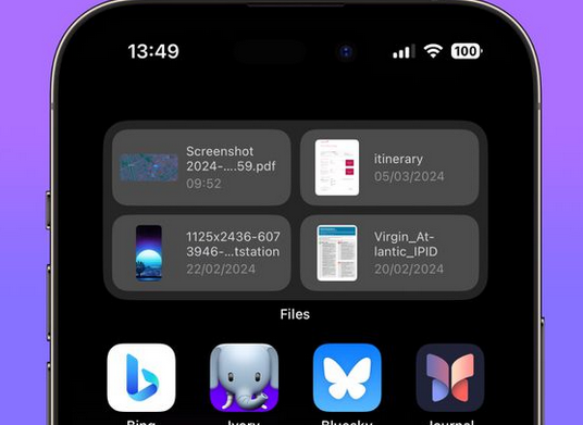 昌化镇苹果屏幕维修分享iPhone主屏幕快速访问最近的文件 
